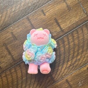 Colorful Bear Figurine with Floral Design